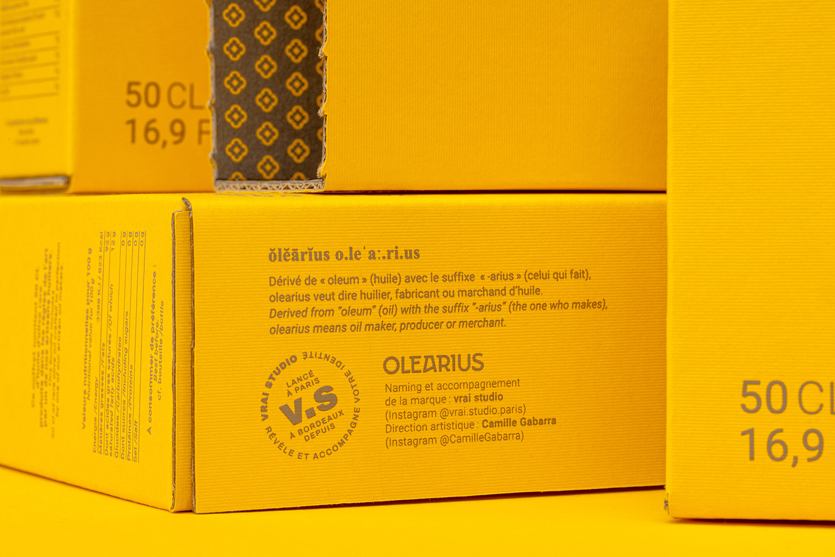 Packaging avec sérigraphie et vernis